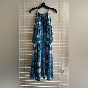 Maggy London Blue and White Floral Dress